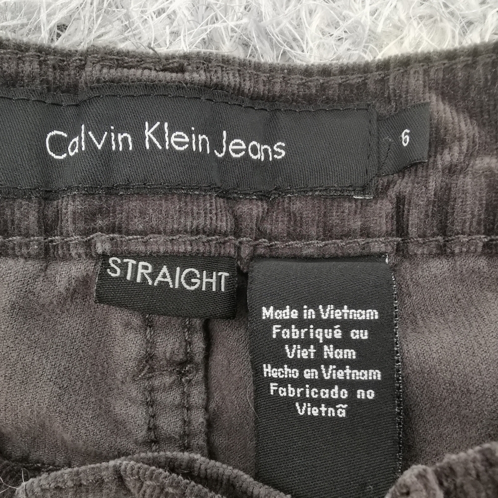 Calvin Klein EUC Jeans Womens 6 Corduroy Straight - Picture 8 of 10